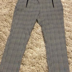 Ladies stylish  plaid slacks.